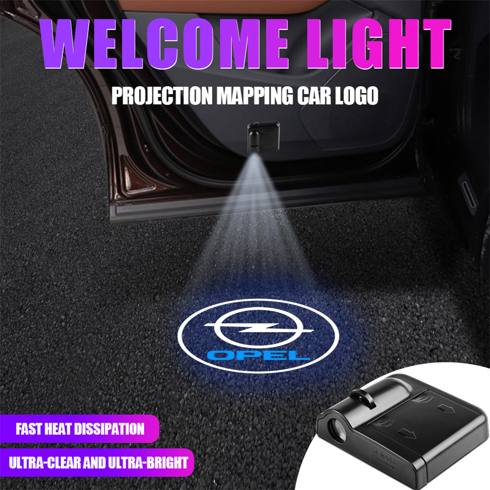 Industrial Laser Projection - オペルOpcアストラKビバロコルサザフィーラインシグニアモッカ車用LEDドアウェルカムライトレーザープロジェクターランプ装飾オートアクセサリー