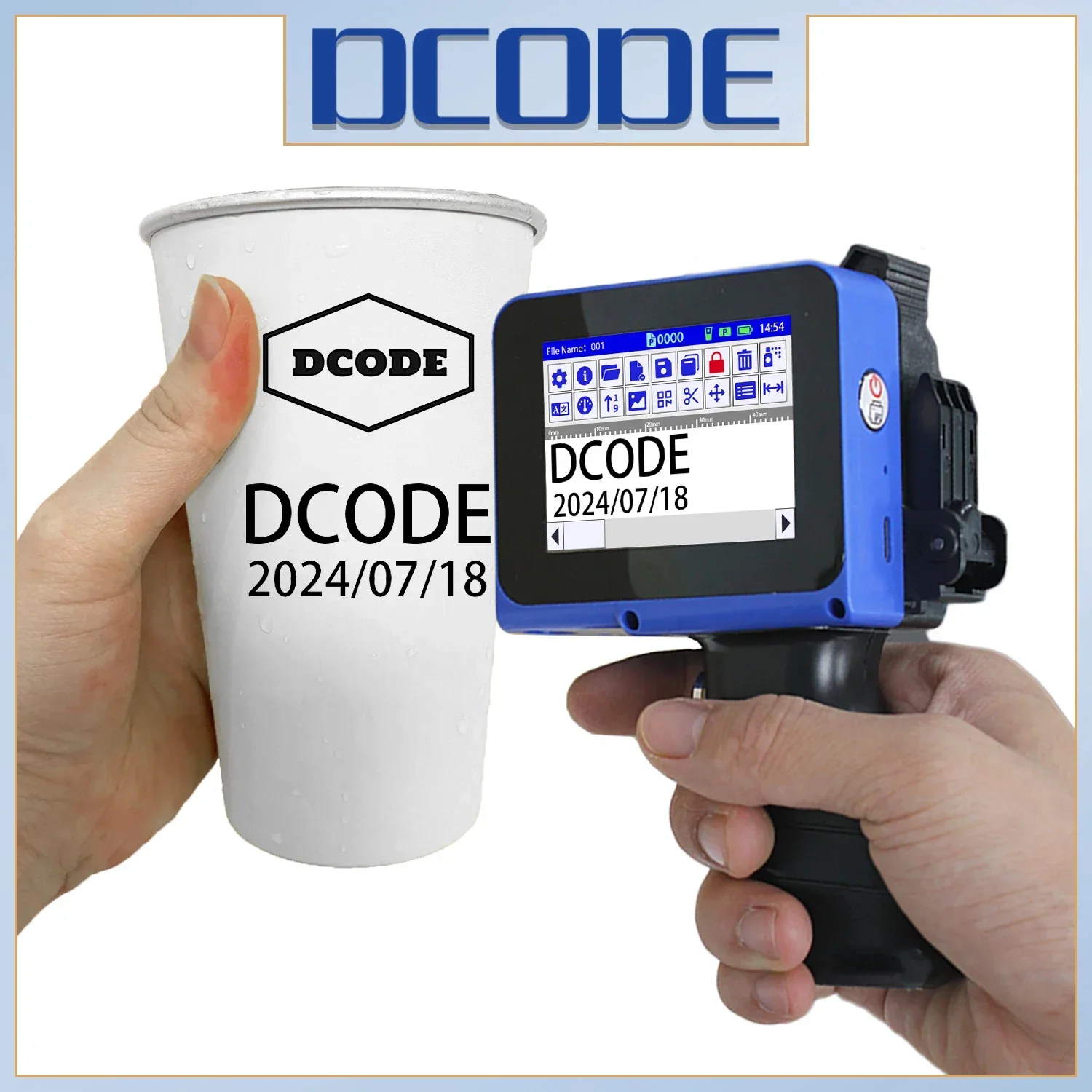 Industrial Laser Printing Machine - DCODE DC12 ポータブルミニ分割プリンタ 12.7 ミリメートルハンドヘルドインクジェットプリンタ非暗号化 QR