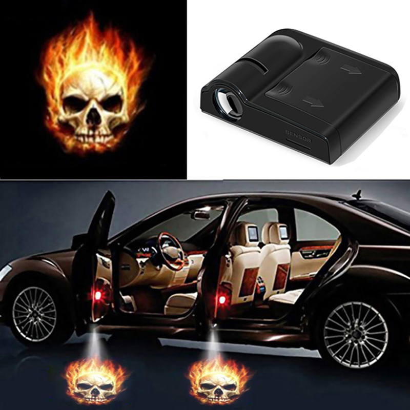Industrial Laser Projection - 1 個車のドアロゴライトウェルカムランプレーザーライトユニバーサルワイヤレスプロジェクターライト雰囲気車 LED アンビエント装飾ライト