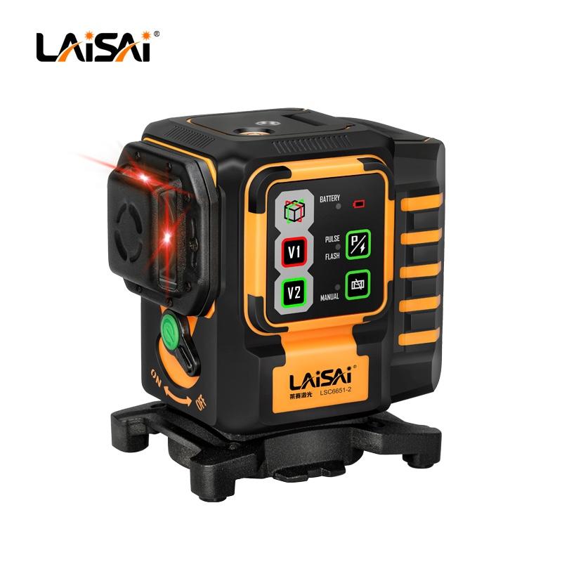 Industrial Infrared Laser - LAISAI 工業用 8/12 ラインレーザーレベル高精度赤緑デュアルカラー強力な光細線赤外線壁床 6651