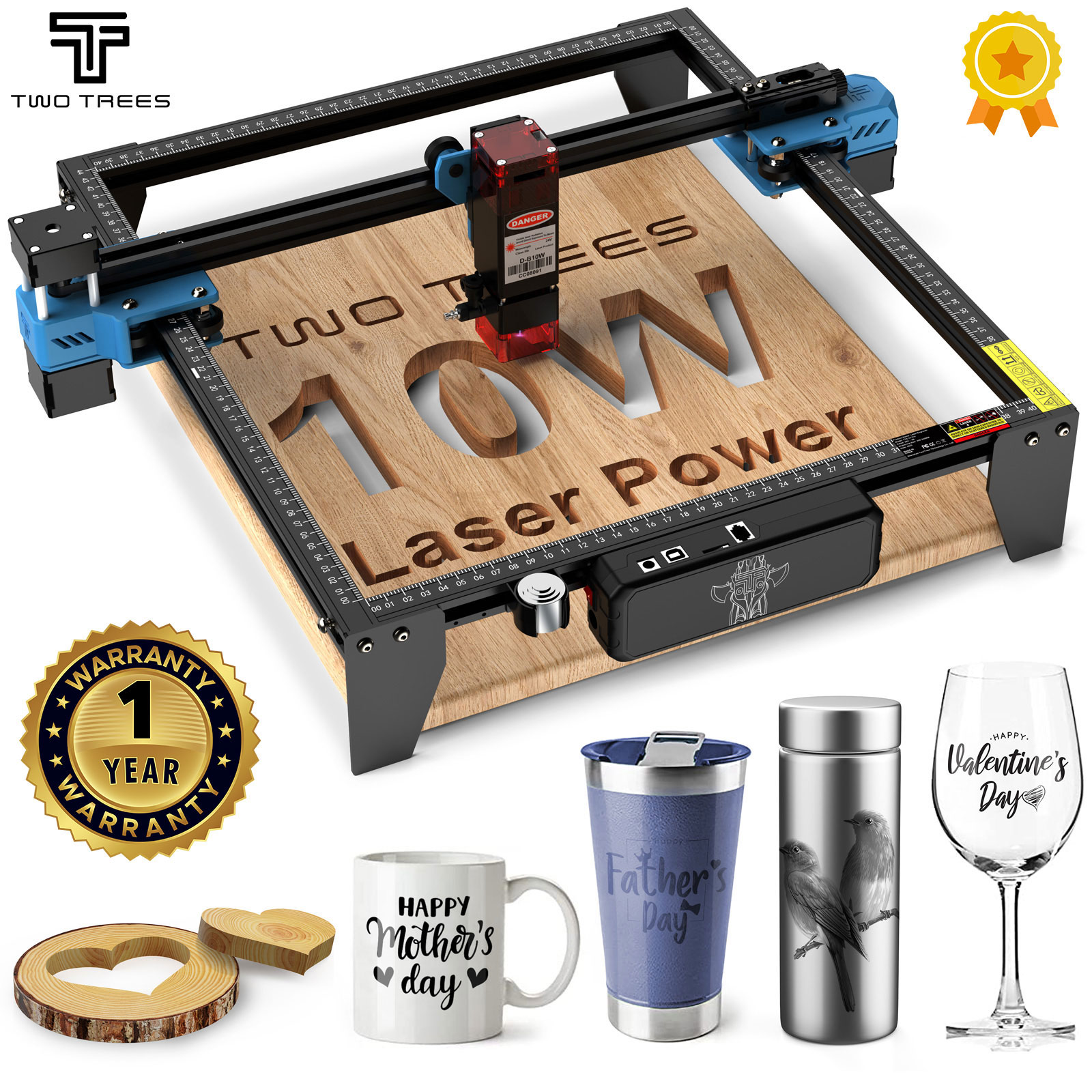 Industrial Laser Printing Machine - TwoTrees TTS-10 プロ 80 ワットレーザー彫刻機ステンレス鋼 DIY