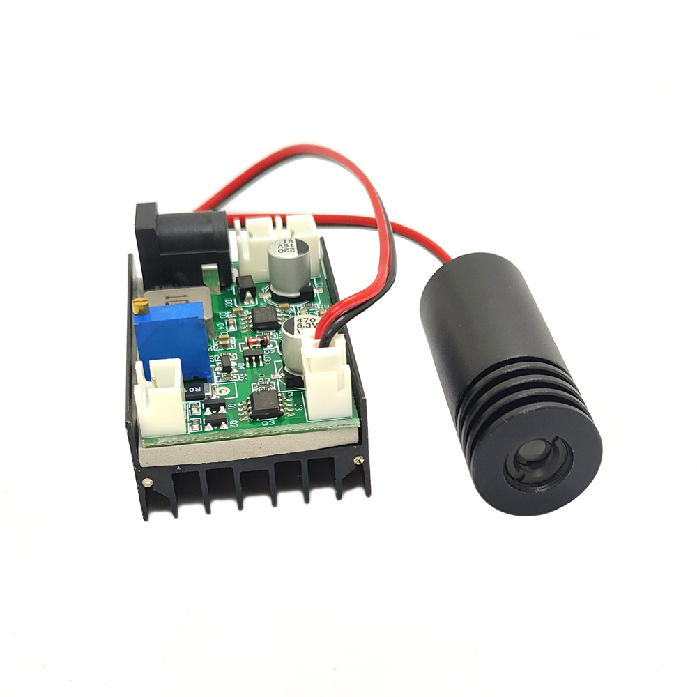 Industrial Blue Laser - 産業用 12V 100mw 405nm 青/紫光レーザーモジュール、TTL 18x25mm