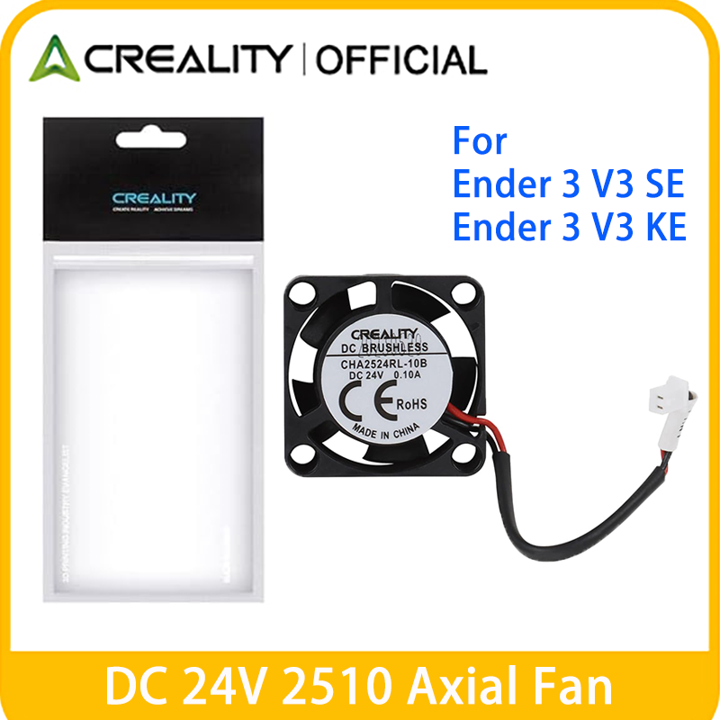 Creality Printer K1 - Creality Ender 3 V3 SE用エクストルーダーファン、2510軸流冷却ファンDC 24V、CR-10