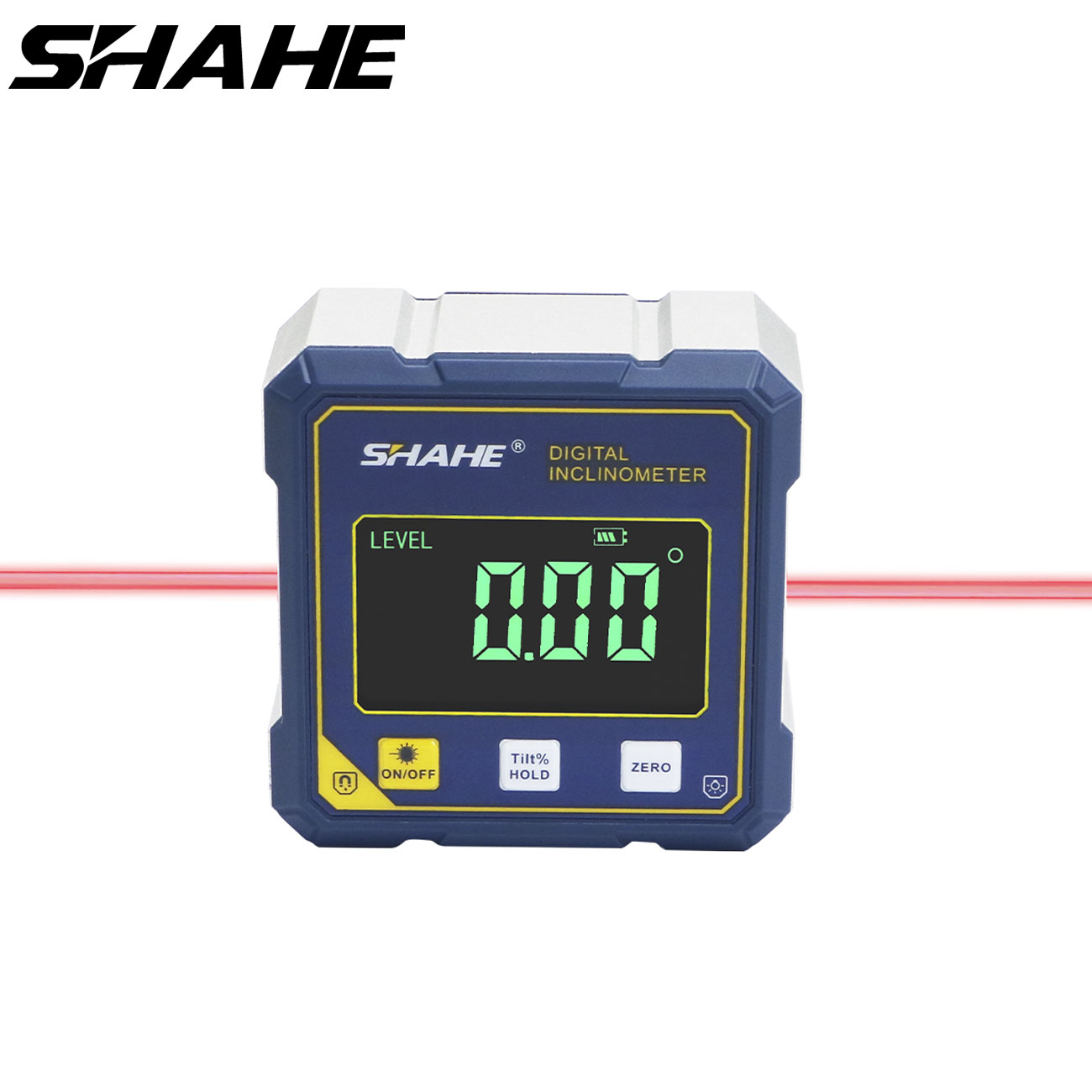 Industrial Laser Alignment Tool - SHAHE 4 面デジタル角度ポータクターデュアルレーザー傾斜計磁気デジタル角度ファインダー充電式デジタルレベルボックス