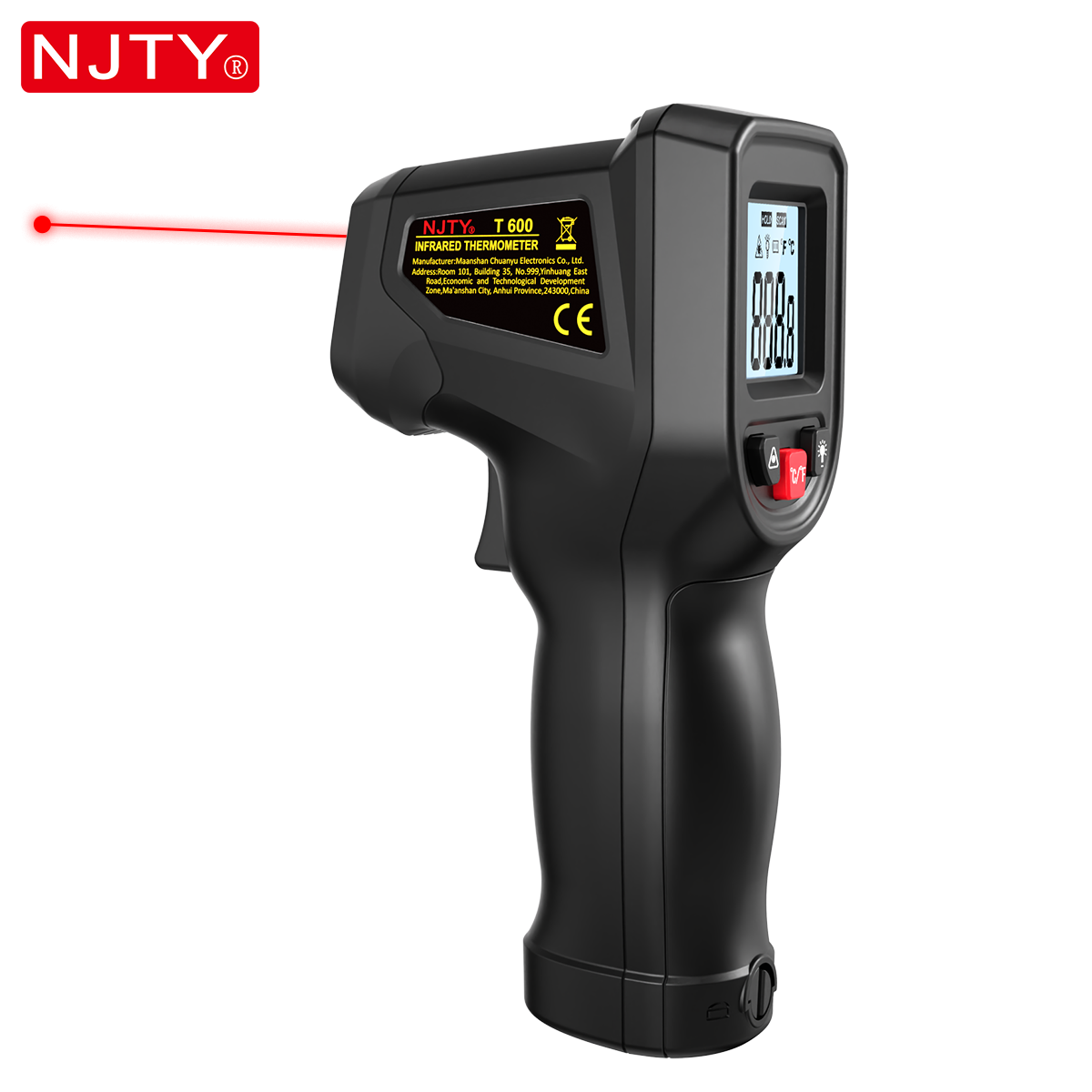 Industrial Infrared Laser - NJTY T600 赤外線温度計ガン 非接触 -58 °