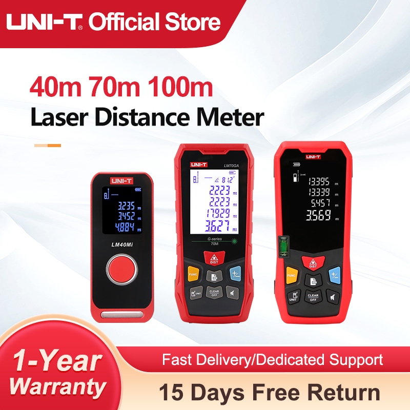 Industrial Laser Tape Measure - UNI-T レーザー距離計 40 メートル 60 メートル