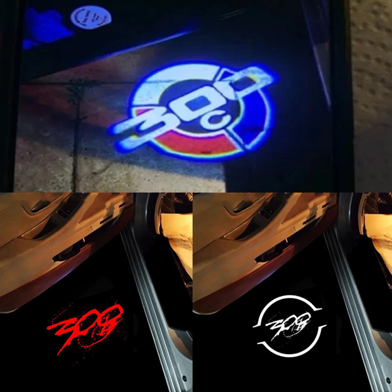 Industrial Laser Projection - 2個入り 車のドアLEDロゴライト カーテシーレーザープロジェクター クライスラー300 300C 300S