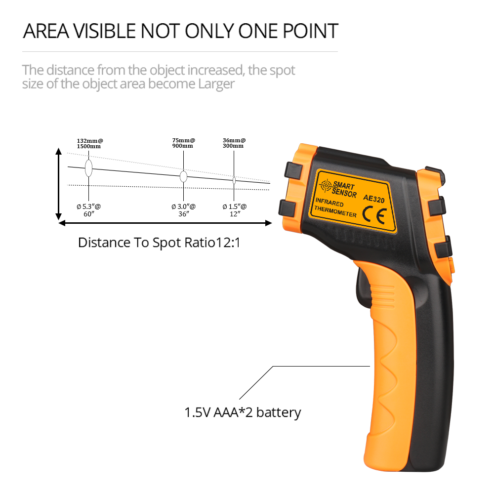 LCDレーザーメーター デジタル赤外線温度計 レーザー温度計 - Industrial Infrared Laser のレビューと価格