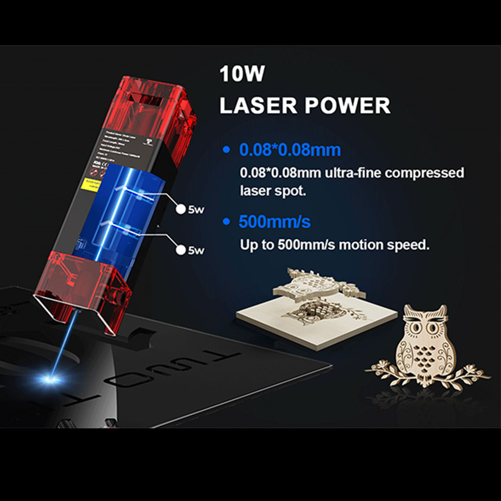 TWOTREES TTS-10 Pro レーザー彫刻機 ステ - Acrylic Cutting Machine のレビューと価格