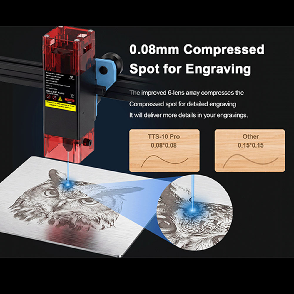 TWOTREES TTS-10 Pro レーザー彫刻機 ステ - Acrylic Cutting Machine のレビューと価格