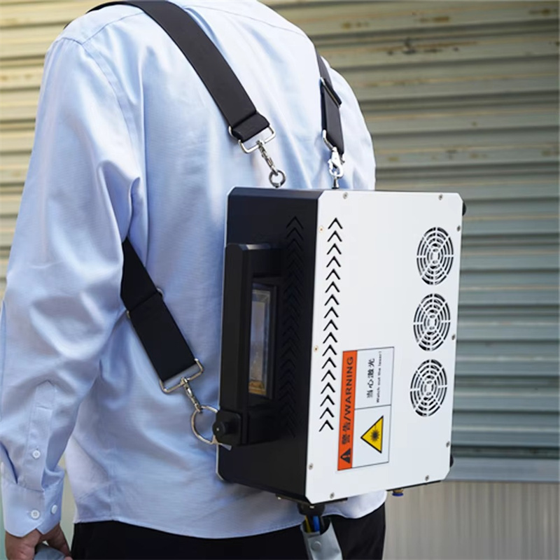 バックパック型携帯レーザークリーナー錆除去工業用100w 1 - Industrial Laser Machine Price のレビューと価格
