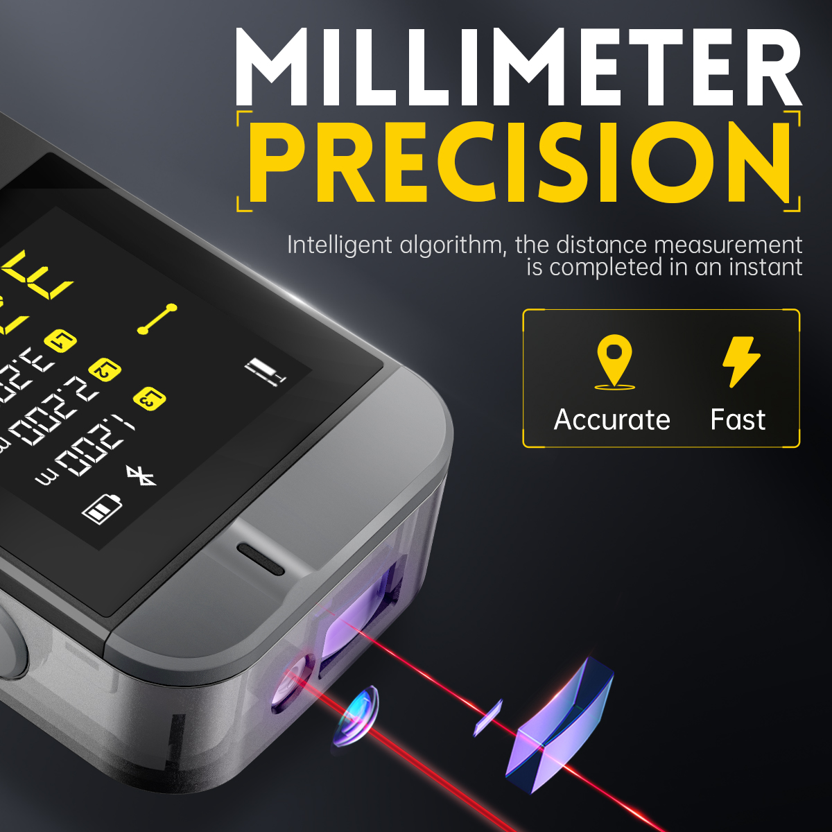 Fnirsi 40デジタルレーザー巻尺40mレーザー距離計正 - Industrial Laser Tape Measure のレビューと価格
