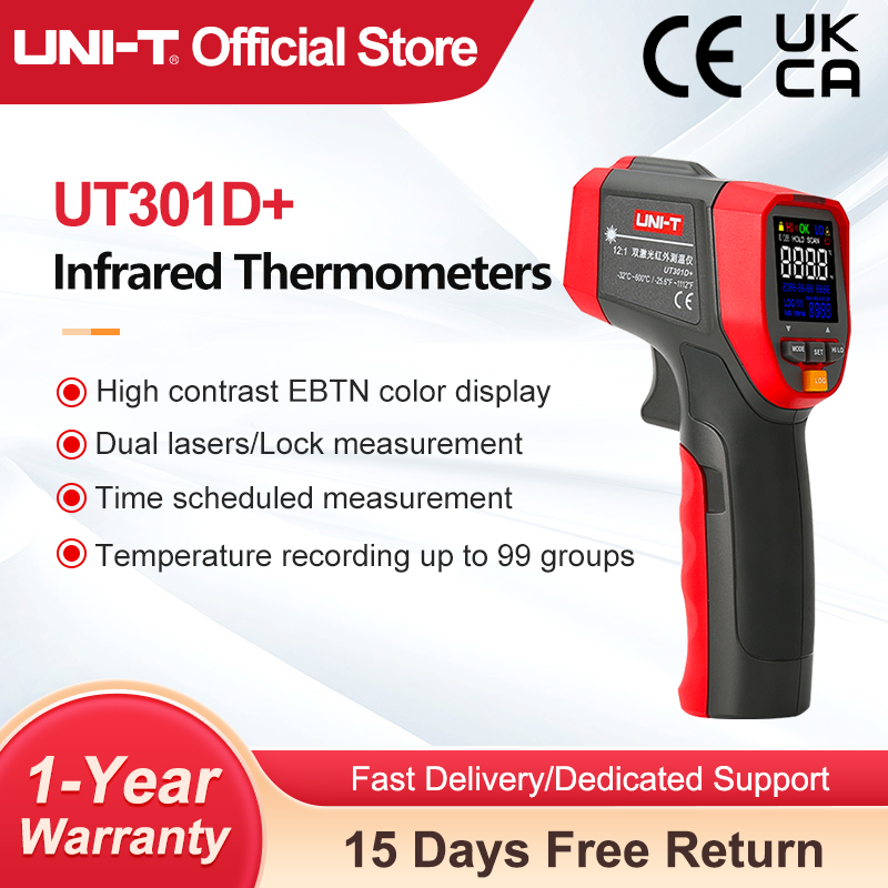 ユニ-t-デジタル赤外線温度計,非接触,工業用レーザー温度計 - Industrial Infrared Laser のレビューと価格
