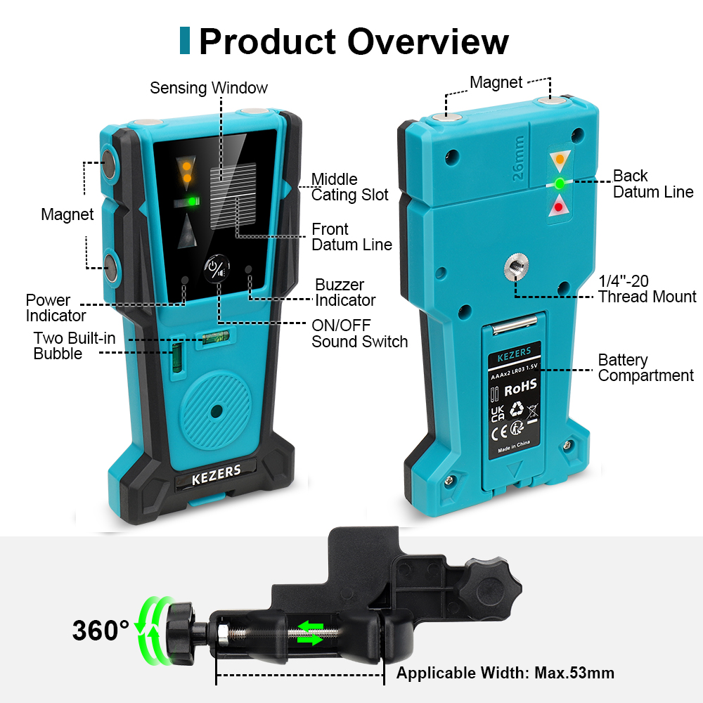 KEZERS -緑色レーザーレベル検出器,KL4D-05G/ - Industrial Laser Alignment Tool のレビューと価格