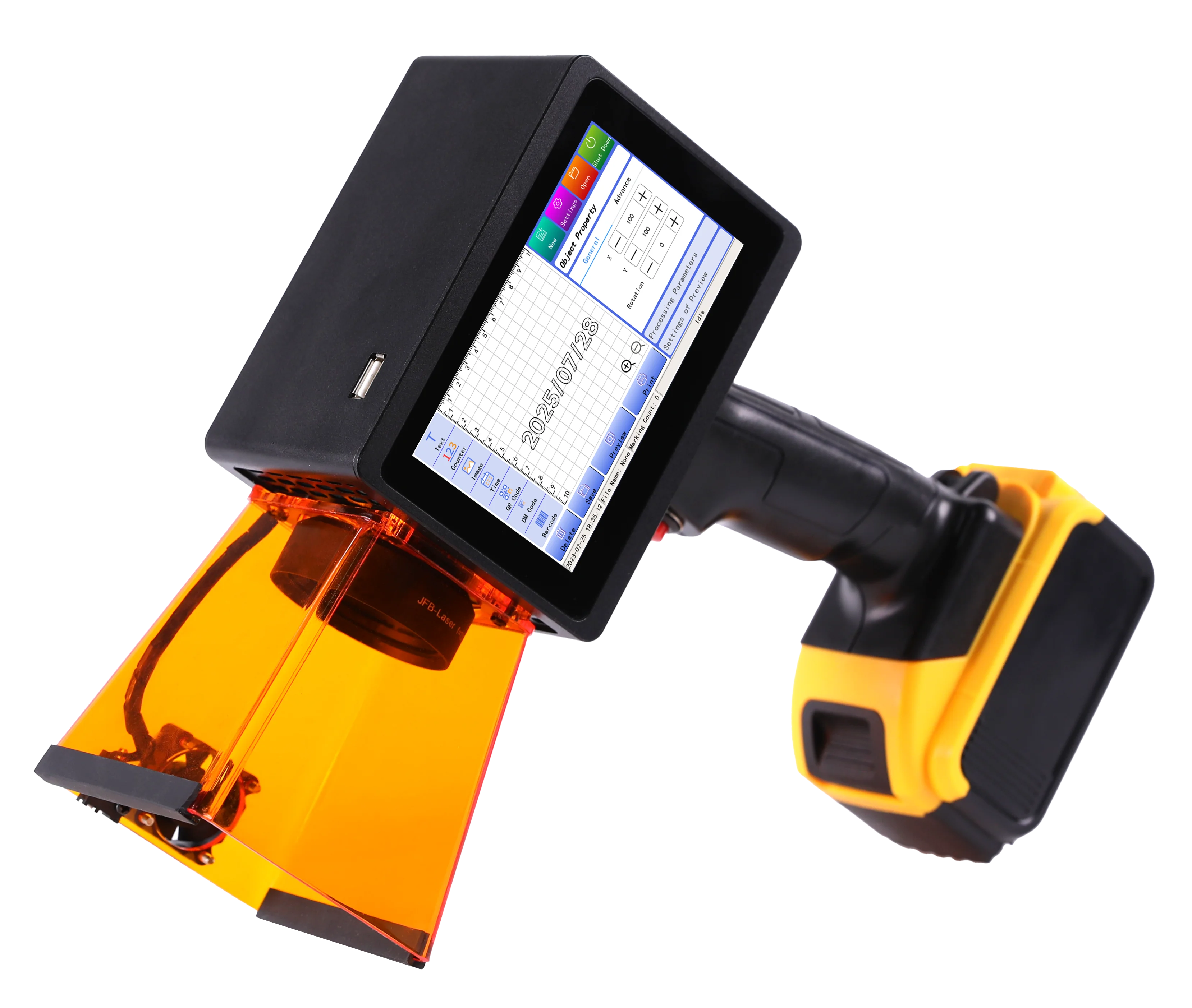 10Wハンドヘルドポータブルレーザー彫刻機、ガラス、車の窓、 - Industrial Laser Printing Machine のレビューと価格