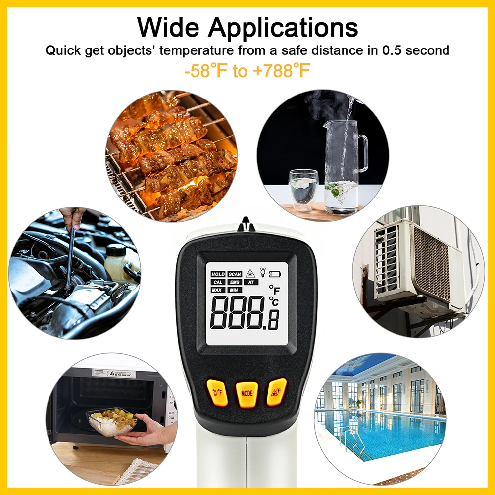 Xrclif-赤外線温度計,高温計,レーザー温度計,非接触, - Industrial Infrared Laser のレビューと価格