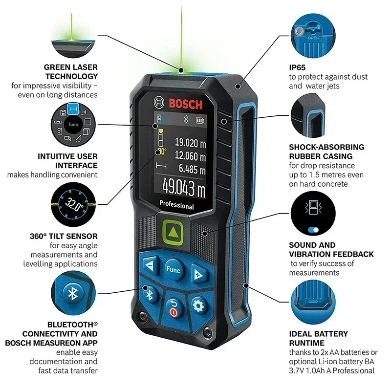 BOSCH GLM 50-27 CG レーザー距離計高精度軽 - Industrial Laser Drill のレビューと価格