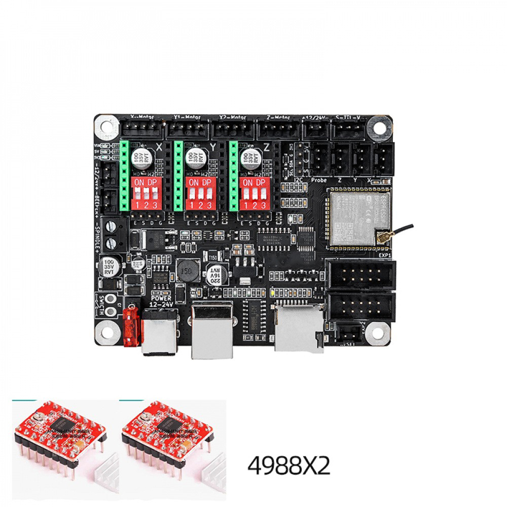 12V/24V 小型 DIY レーザー彫刻機制御ボード 2  - Controller Grbl Board のレビューと価格