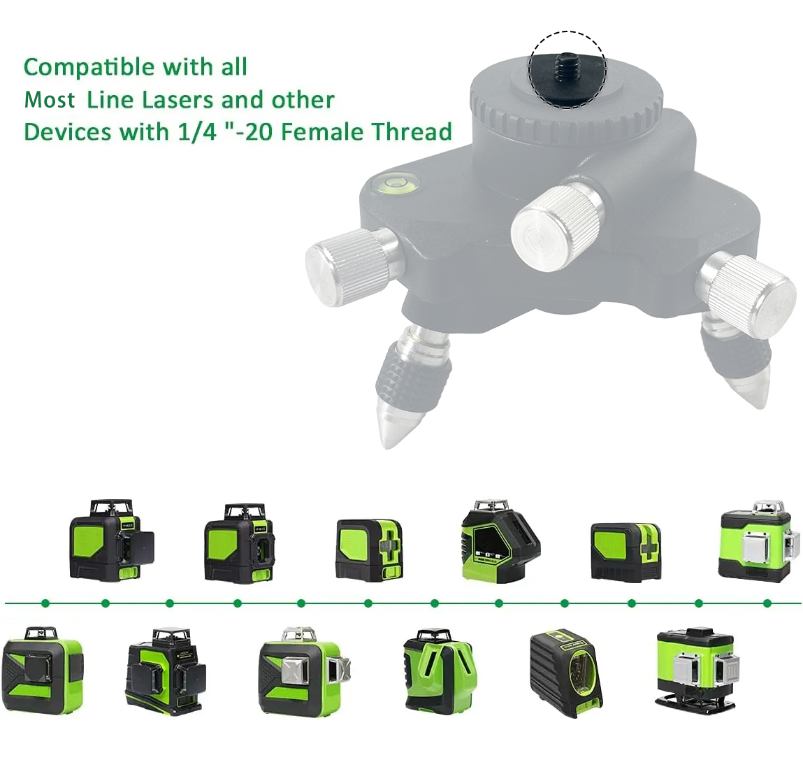 調整可能な回転を備えた金属製三脚ブラケット、360 ° 回転 - Industrial Laser Alignment Tool のレビューと価格