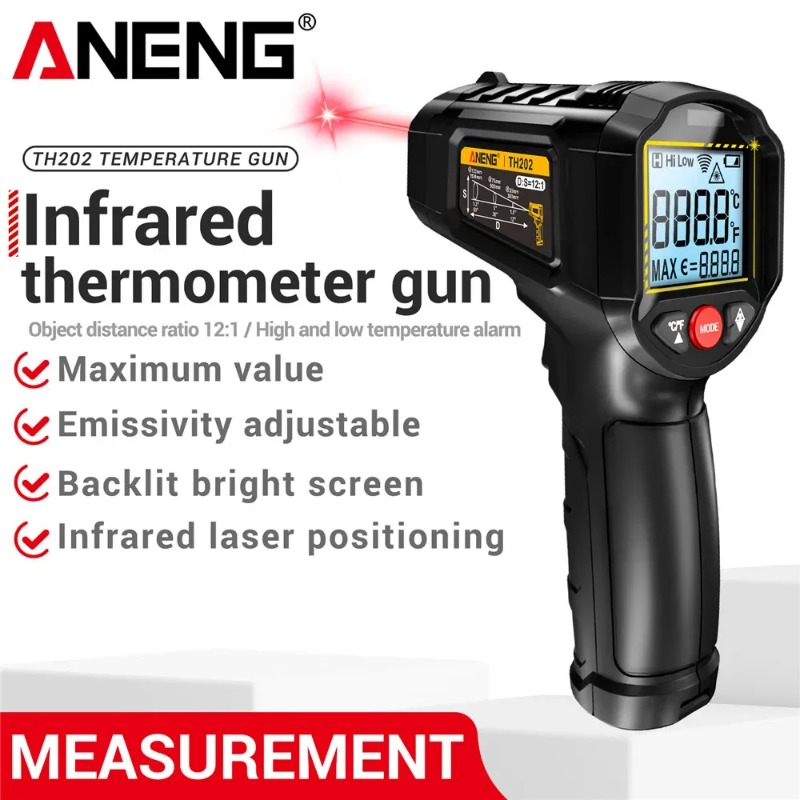 ANENG TH202 工業用ハンドヘルド温度計カーテスト非 - Industrial Infrared Laser のレビューと価格