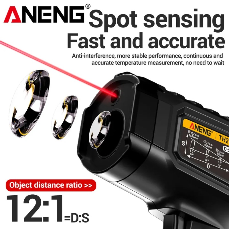 ANENG TH202 工業用ハンドヘルド温度計カーテスト非 - Industrial Infrared Laser のレビューと価格