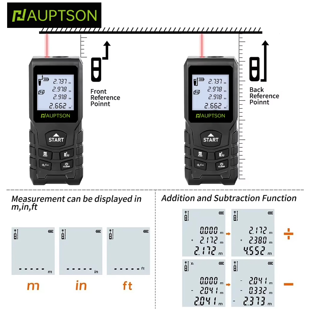 HAUPTSON レーザー距離計 70/100M 距離計デジ - Industrial Laser Tape Measure のレビューと価格