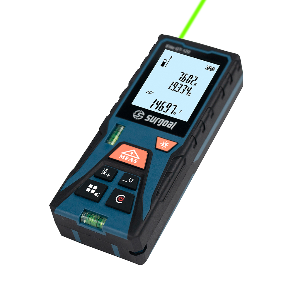 120mグリーンレーザー距離計、水準器付きデジタルレベルレー - Industrial Laser Tape Measure のレビューと価格