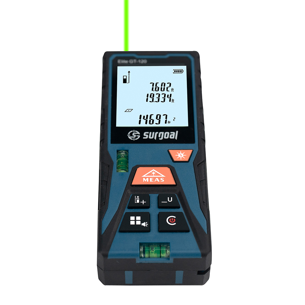 120mグリーンレーザー距離計、水準器付きデジタルレベルレー - Industrial Laser Tape Measure のレビューと価格