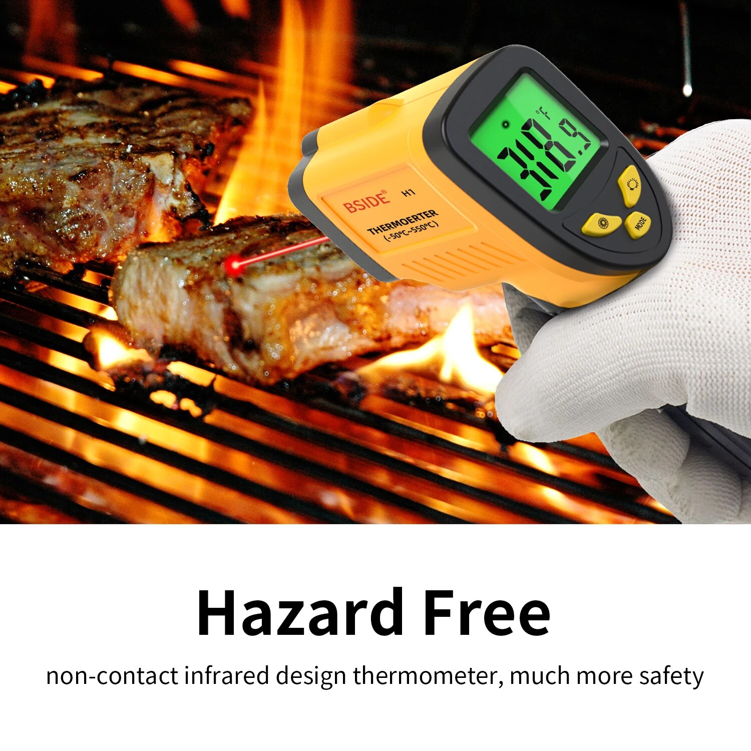 デジタル赤外線温度計,非接触,肉,バッファローミルク,バーベ - Industrial Infrared Laser のレビューと価格