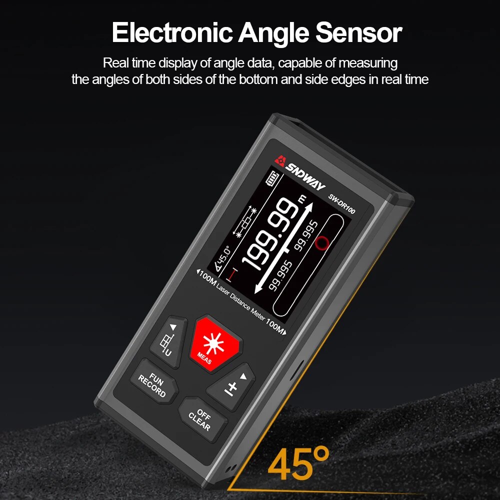 SNDWAY デュアルレーザー距離計充電式双方向レーザー距離 - Industrial Laser Tape Measure のレビューと価格