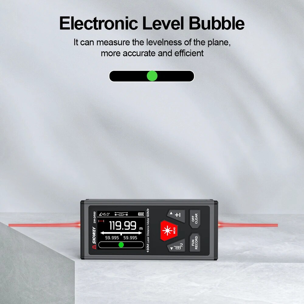 SNDWAY デュアルレーザー距離計充電式双方向レーザー距離 - Industrial Laser Tape Measure のレビューと価格