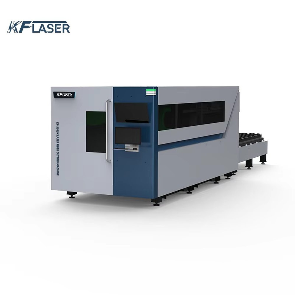 交換テーブル付きCNCファイバーメタルレーザー切断機、鋼材用 - Industrial Laser Machine Price のレビューと価格