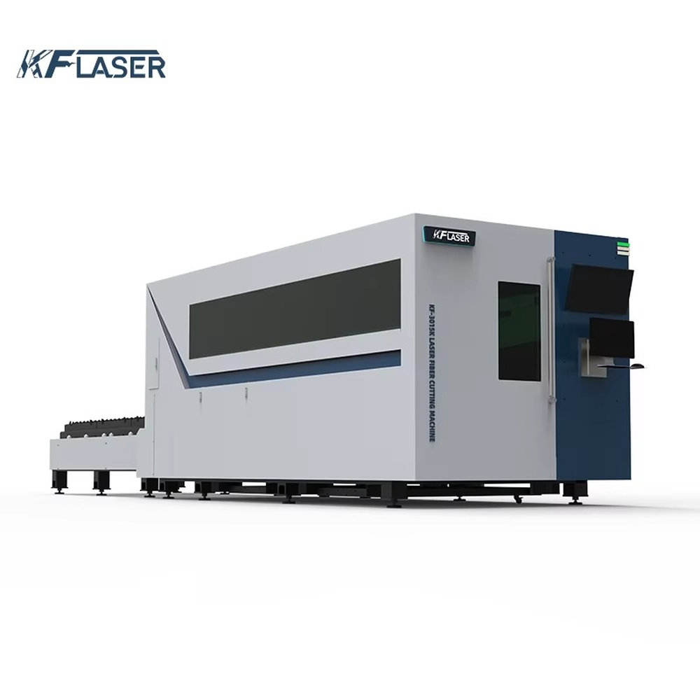 交換テーブル付きCNCファイバーメタルレーザー切断機、鋼材用 - Industrial Laser Machine Price のレビューと価格