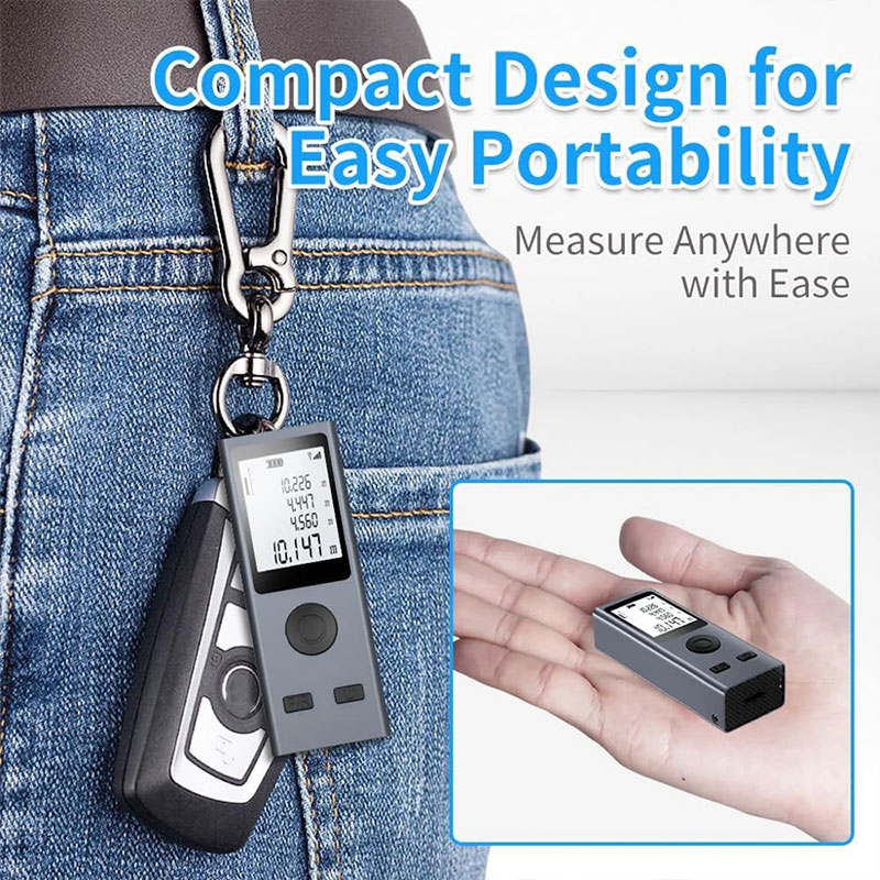 ミニレーザー距離計デジタル巻尺レーザー定規USB充電アルミニ - Industrial Laser Tape Measure のレビューと価格