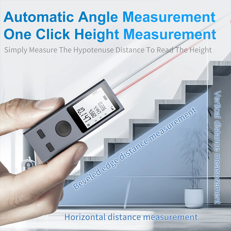 ミニレーザー距離計デジタル巻尺レーザー定規USB充電アルミニ - Industrial Laser Tape Measure のレビューと価格
