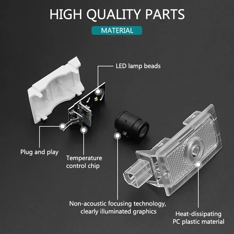 2個入り 車のドアLEDロゴライト カーテシーレーザープロジ - Industrial Laser Projection のレビューと価格